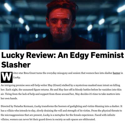 Lucky Review: An Edgy Feminist Slasher